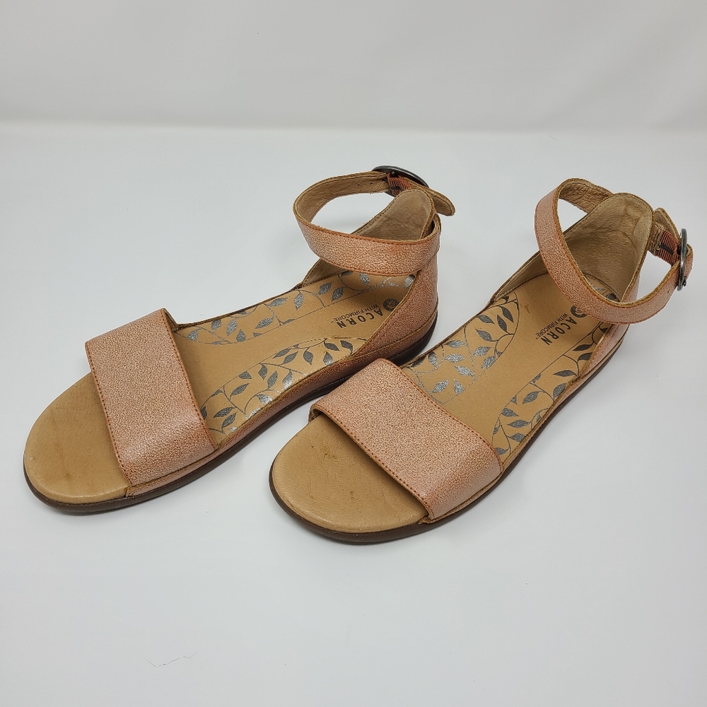 Acorn Prima Leather Ankle Strap Sandals